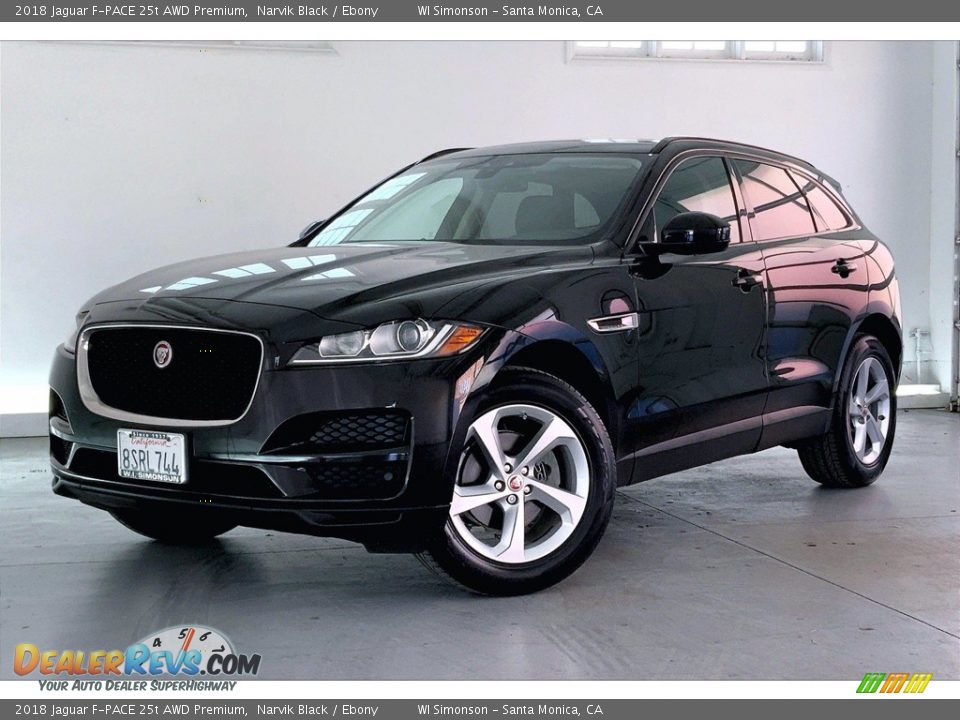 2018 Jaguar F-PACE 25t AWD Premium Narvik Black / Ebony Photo #12