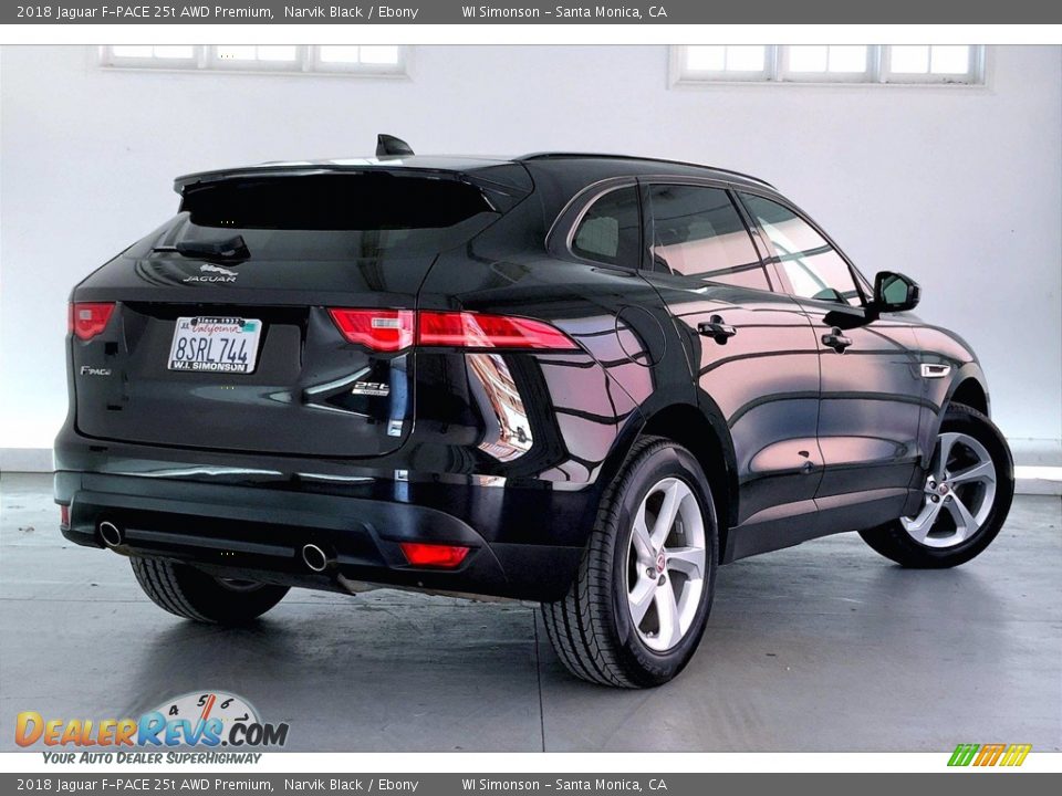 2018 Jaguar F-PACE 25t AWD Premium Narvik Black / Ebony Photo #13