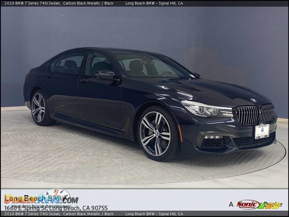 2019 BMW 7 Series 740i Sedan Carbon Black Metallic / Black Photo #1