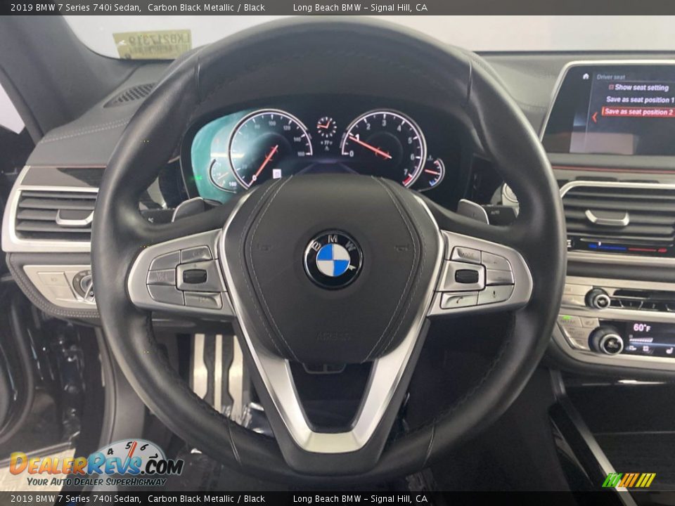 2019 BMW 7 Series 740i Sedan Carbon Black Metallic / Black Photo #17