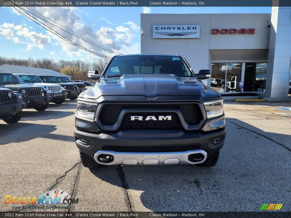 2022 Ram 1500 Rebel Crew Cab 4x4 Granite Crystal Metallic / Black/Red Photo #7