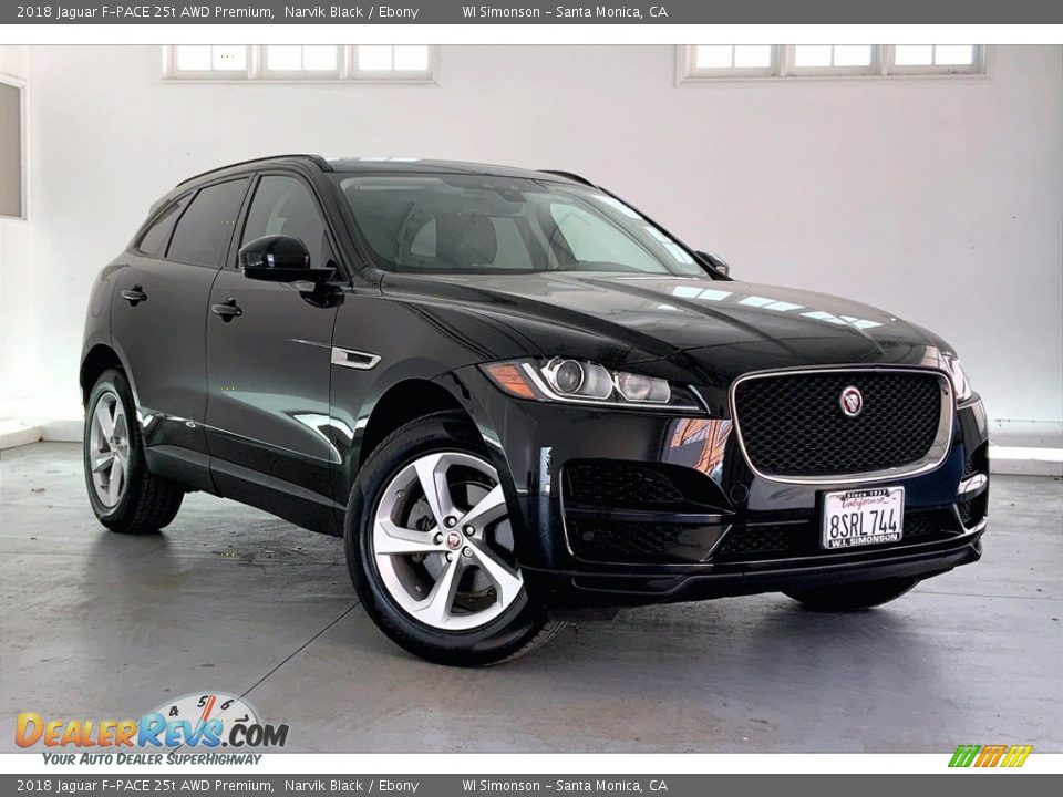 2018 Jaguar F-PACE 25t AWD Premium Narvik Black / Ebony Photo #34