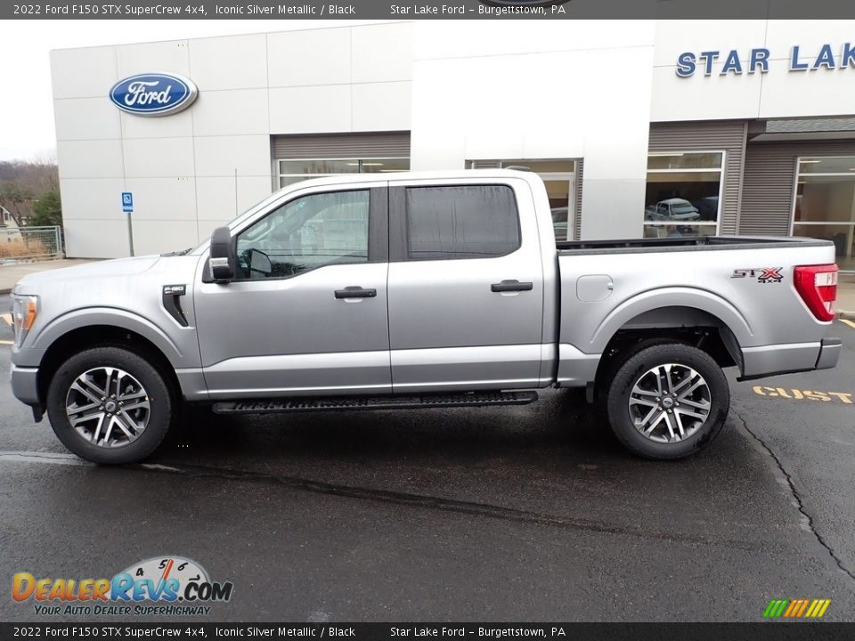 2022 Ford F150 STX SuperCrew 4x4 Iconic Silver Metallic / Black Photo #2