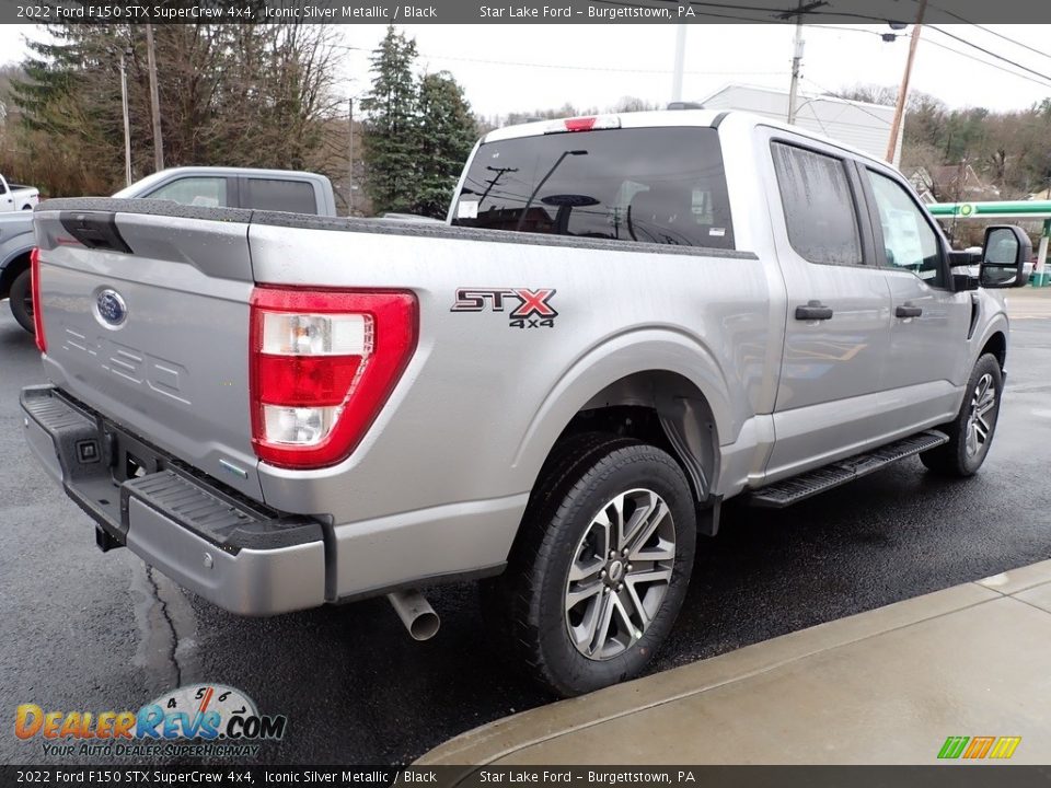 2022 Ford F150 STX SuperCrew 4x4 Iconic Silver Metallic / Black Photo #5