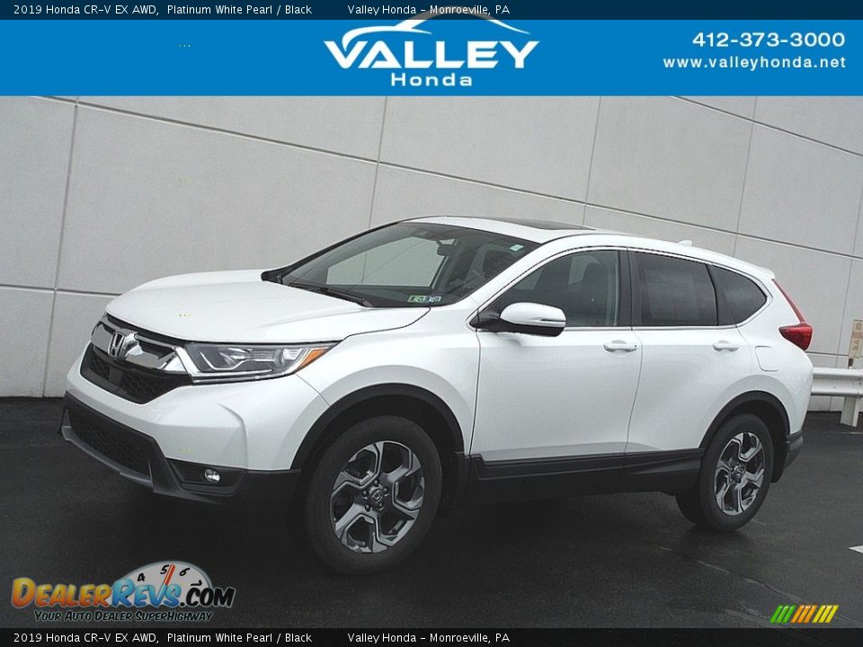2019 Honda CR-V EX AWD Platinum White Pearl / Black Photo #1