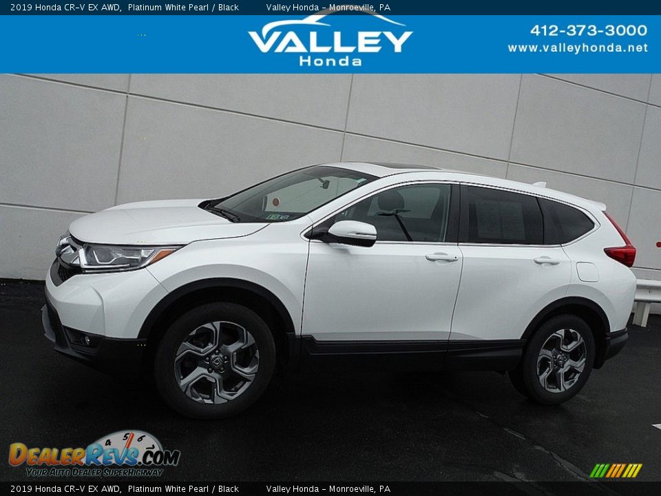 2019 Honda CR-V EX AWD Platinum White Pearl / Black Photo #2