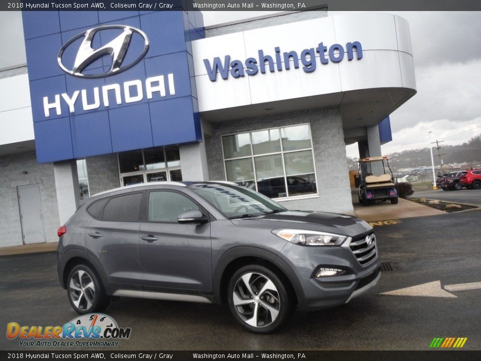 2018 Hyundai Tucson Sport AWD Coliseum Gray / Gray Photo #2