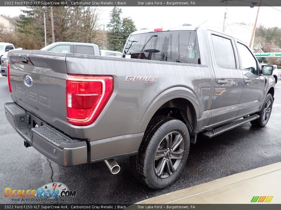 2022 Ford F150 XLT SuperCrew 4x4 Carbonized Gray Metallic / Black Photo #5