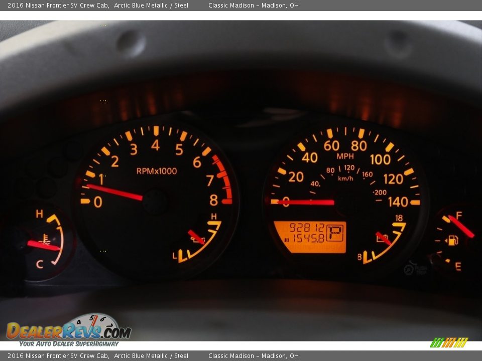 2016 Nissan Frontier SV Crew Cab Gauges Photo #8