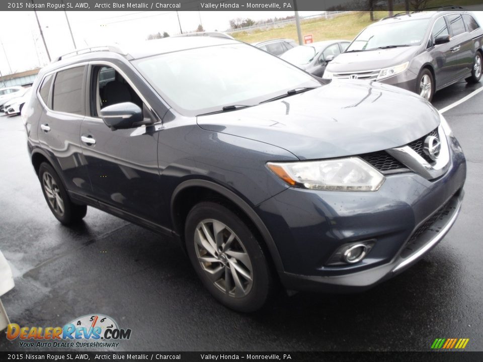 2015 Nissan Rogue SL AWD Arctic Blue Metallic / Charcoal Photo #5