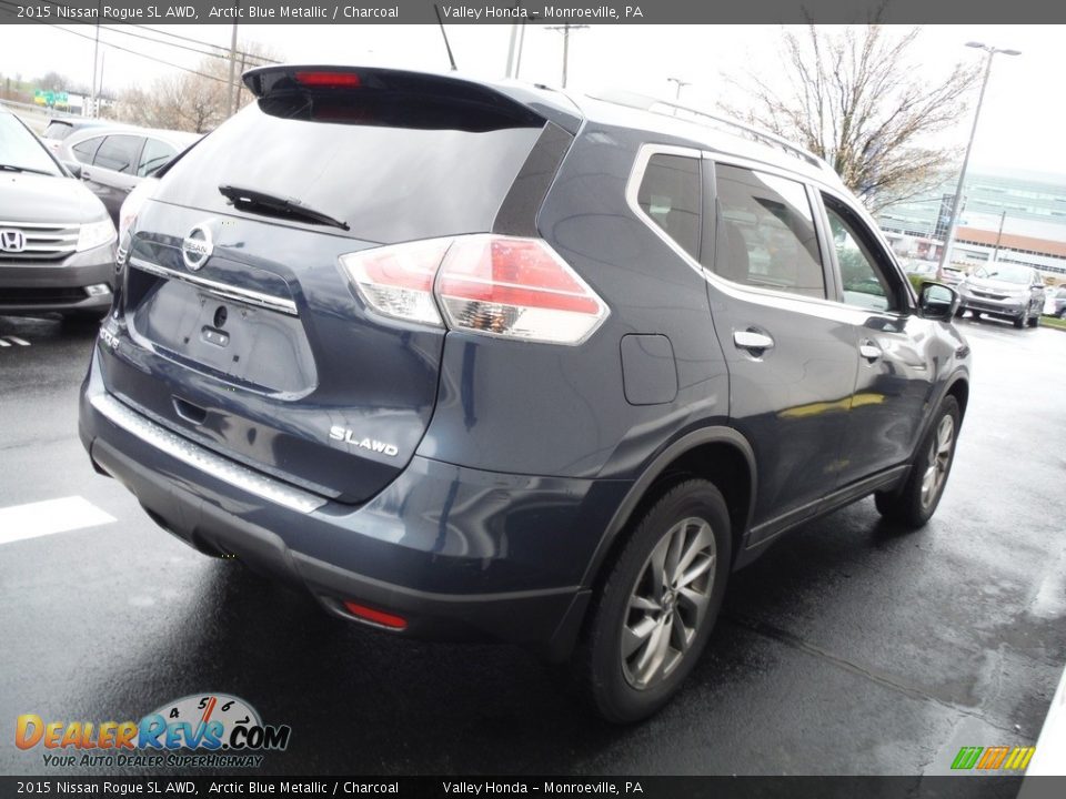 2015 Nissan Rogue SL AWD Arctic Blue Metallic / Charcoal Photo #6