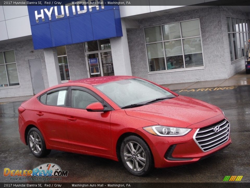 2017 Hyundai Elantra SE Red / Gray Photo #1