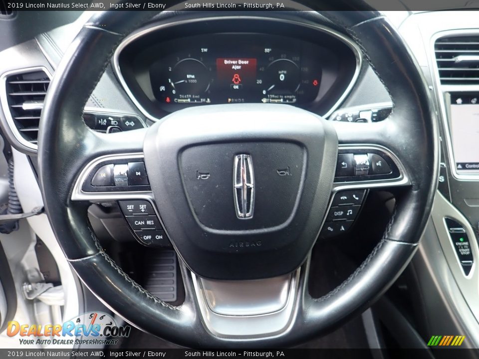 2019 Lincoln Nautilus Select AWD Ingot Silver / Ebony Photo #20