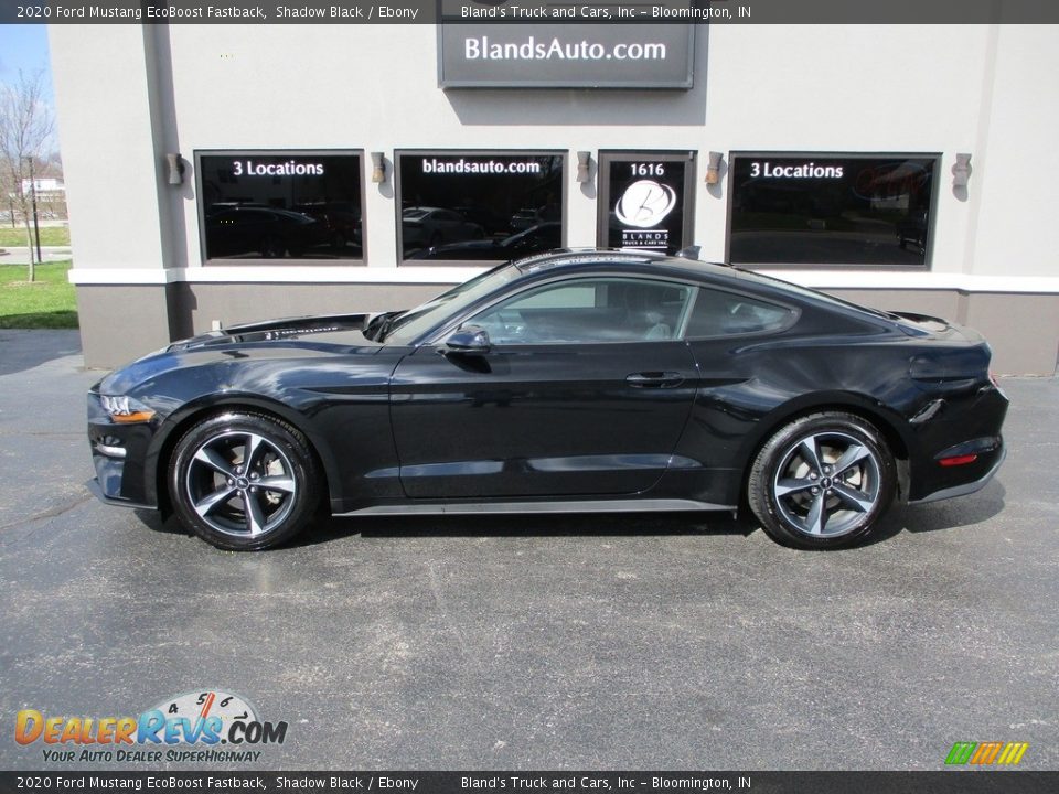 2020 Ford Mustang EcoBoost Fastback Shadow Black / Ebony Photo #1