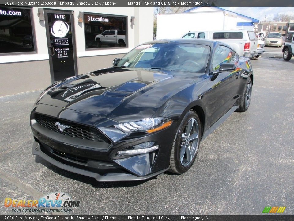 2020 Ford Mustang EcoBoost Fastback Shadow Black / Ebony Photo #2