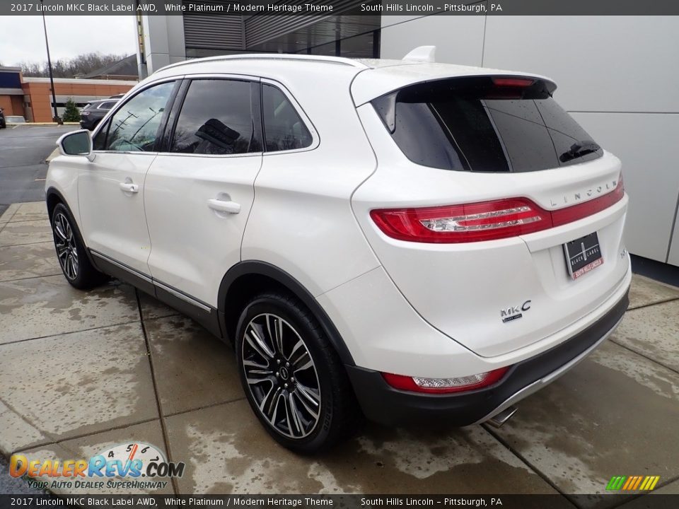 2017 Lincoln MKC Black Label AWD White Platinum / Modern Heritage Theme Photo #3