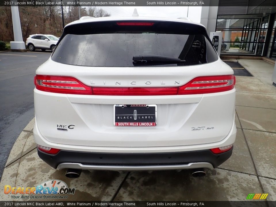 2017 Lincoln MKC Black Label AWD White Platinum / Modern Heritage Theme Photo #4