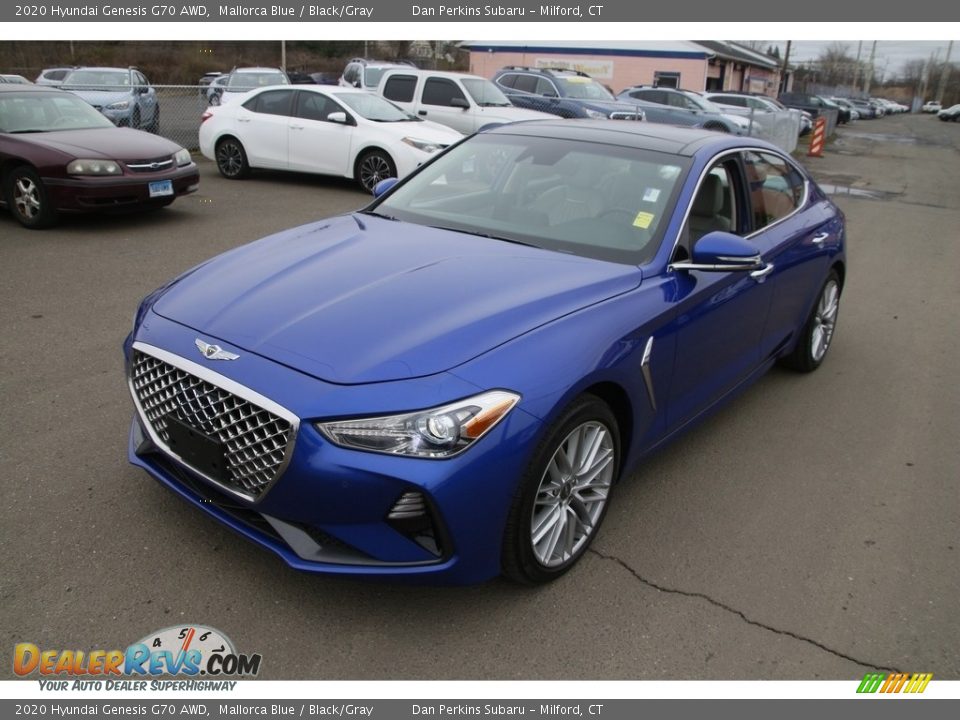 2020 Hyundai Genesis G70 AWD Mallorca Blue / Black/Gray Photo #1