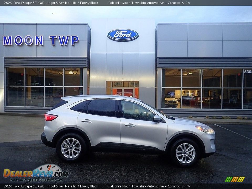 2020 Ford Escape SE 4WD Ingot Silver Metallic / Ebony Black Photo #1