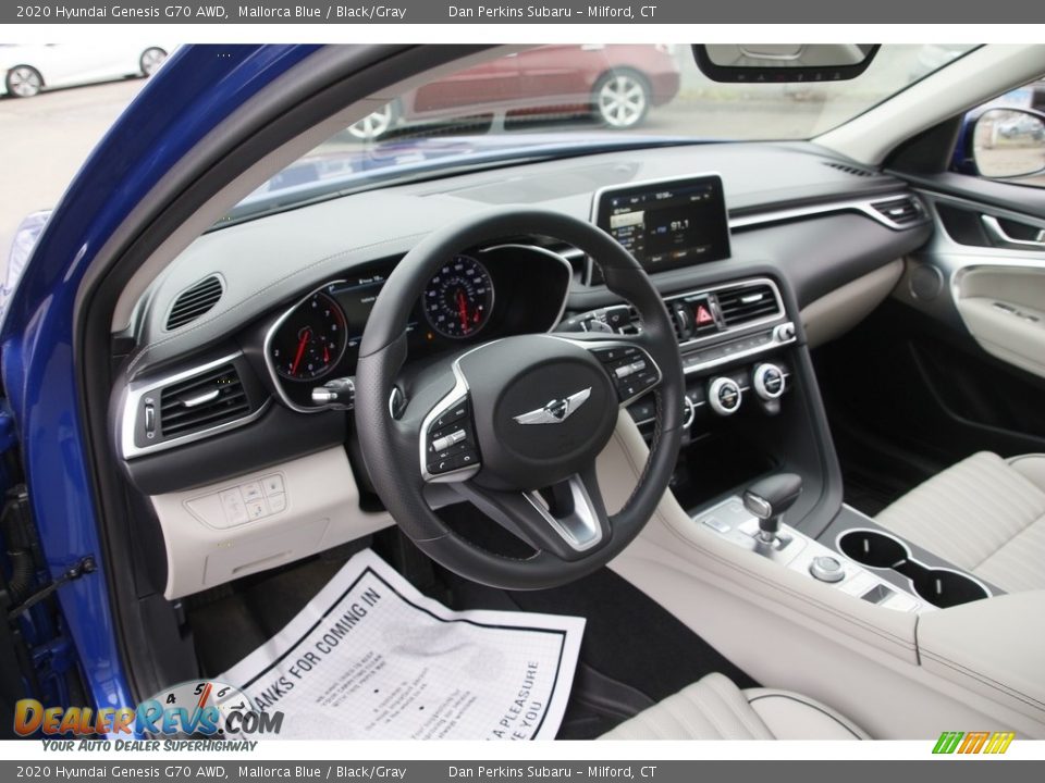 Black/Gray Interior - 2020 Hyundai Genesis G70 AWD Photo #10