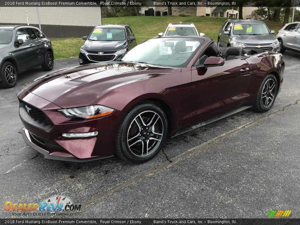 Front 3/4 View of 2018 Ford Mustang EcoBoost Premium Convertible Photo #2