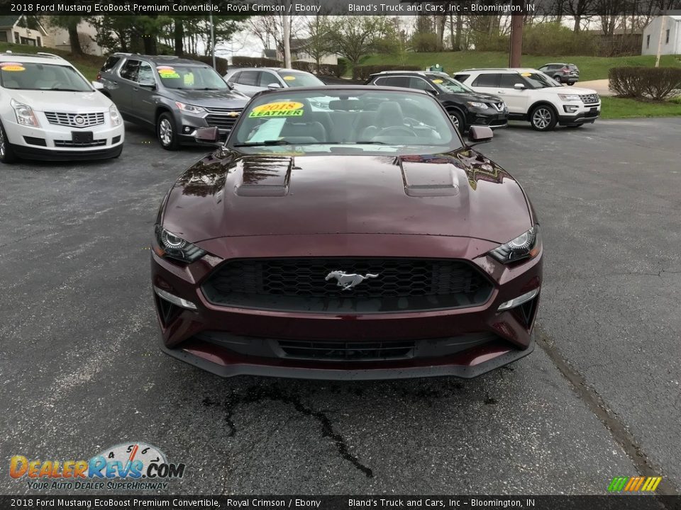 2018 Ford Mustang EcoBoost Premium Convertible Royal Crimson / Ebony Photo #3