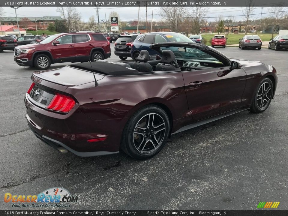 2018 Ford Mustang EcoBoost Premium Convertible Royal Crimson / Ebony Photo #6