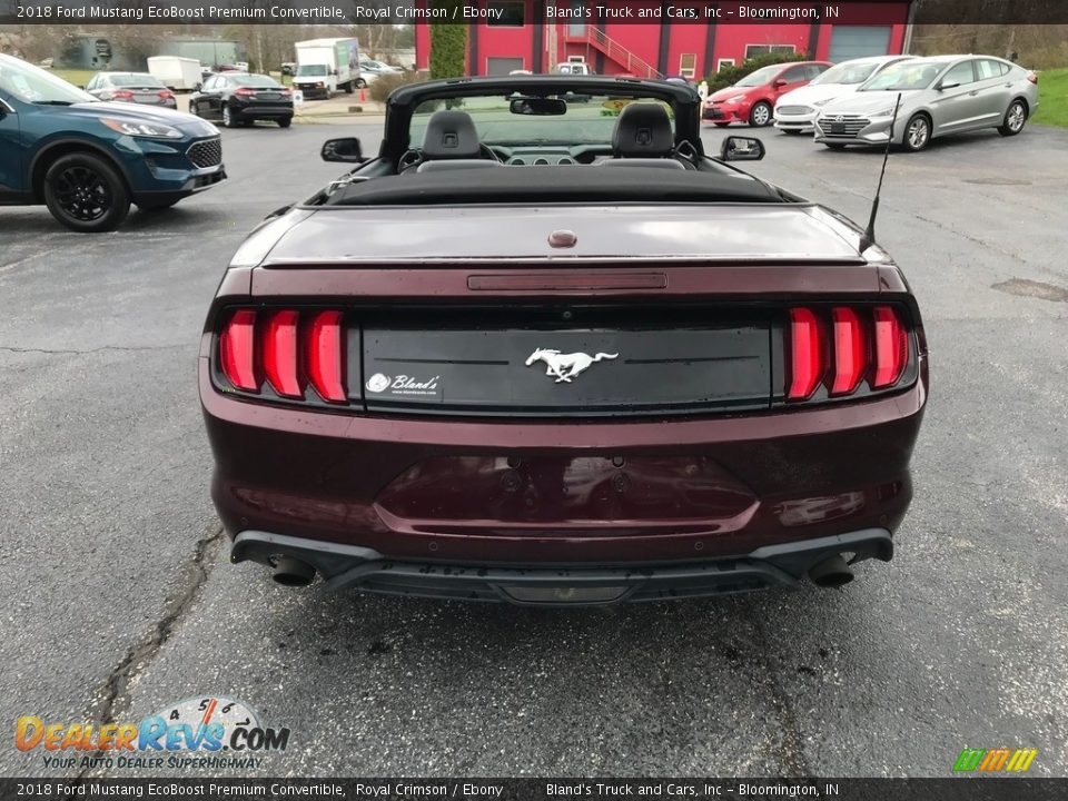 2018 Ford Mustang EcoBoost Premium Convertible Royal Crimson / Ebony Photo #7