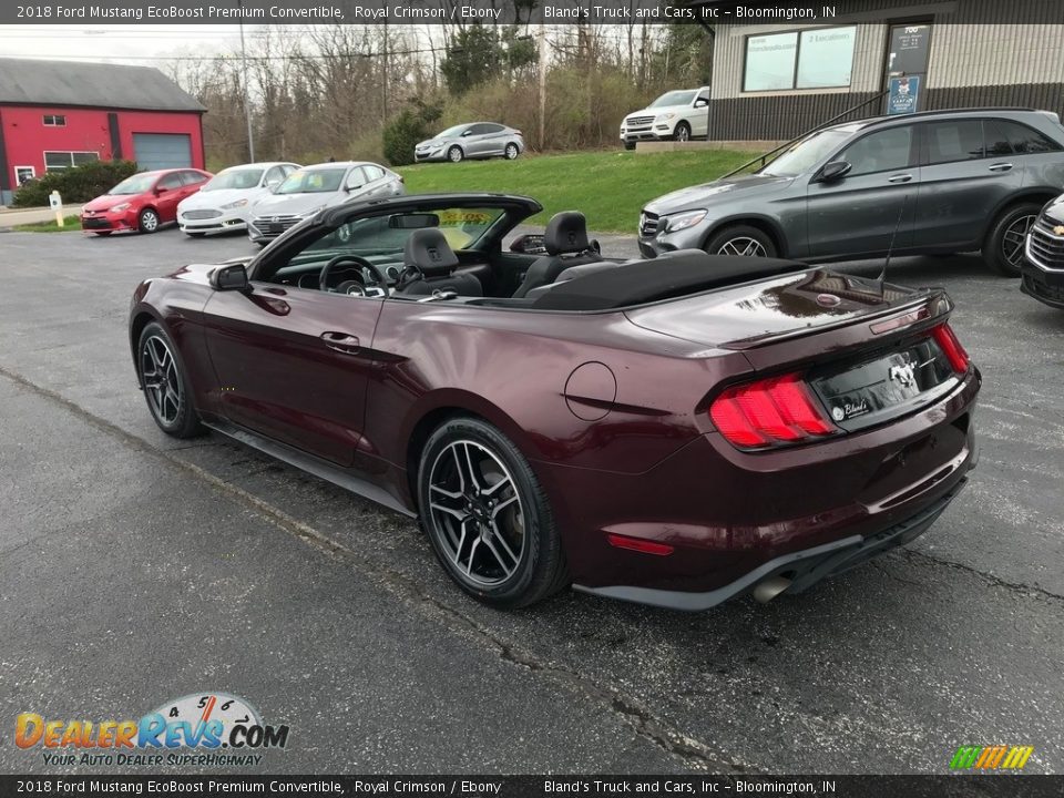 2018 Ford Mustang EcoBoost Premium Convertible Royal Crimson / Ebony Photo #8