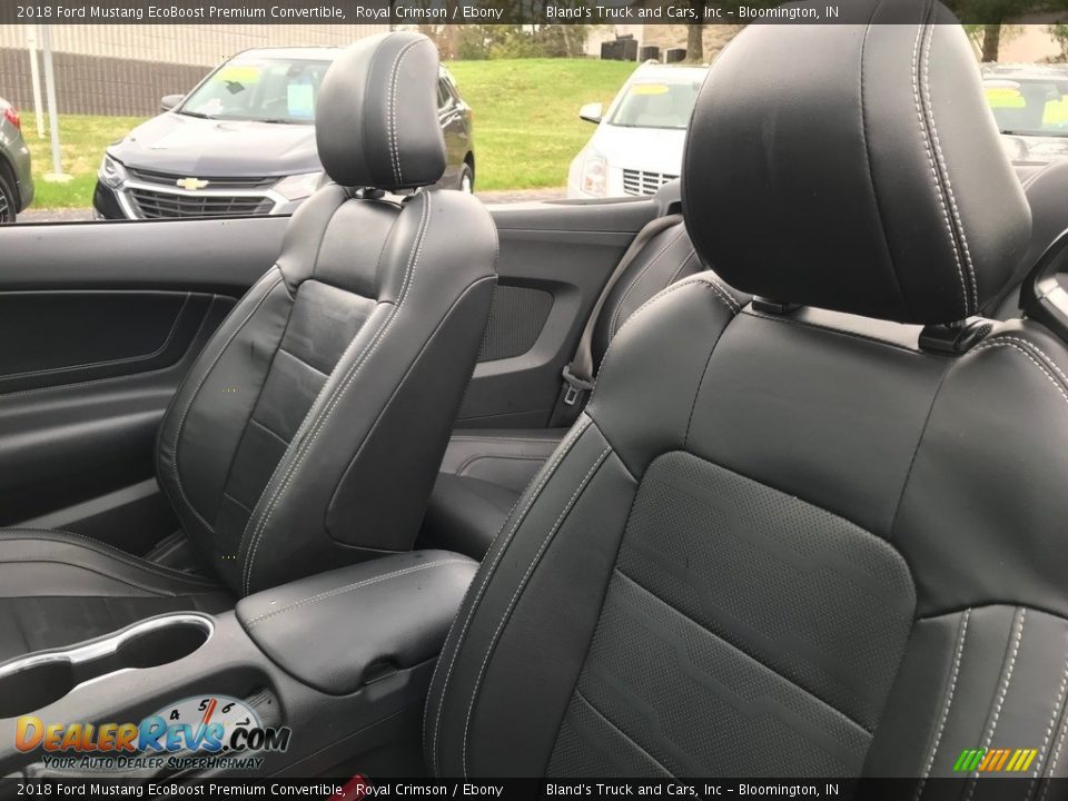 Front Seat of 2018 Ford Mustang EcoBoost Premium Convertible Photo #14