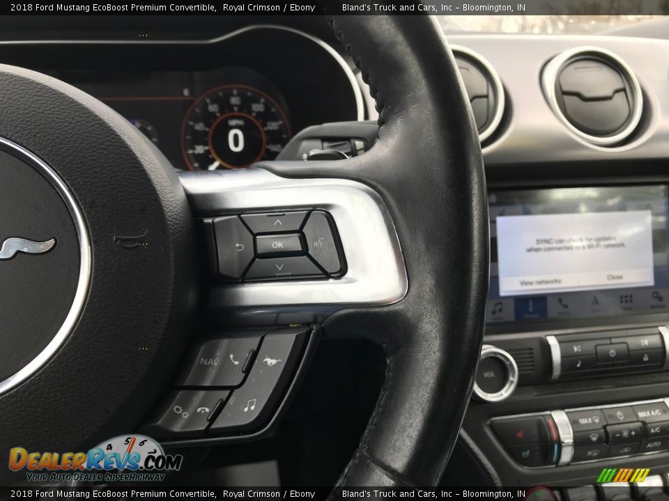 2018 Ford Mustang EcoBoost Premium Convertible Steering Wheel Photo #18