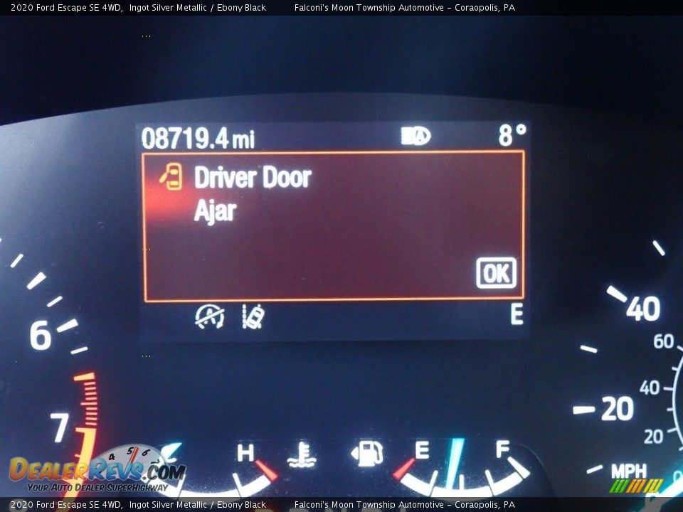2020 Ford Escape SE 4WD Ingot Silver Metallic / Ebony Black Photo #29