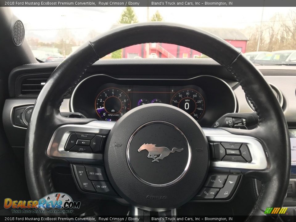 2018 Ford Mustang EcoBoost Premium Convertible Steering Wheel Photo #19
