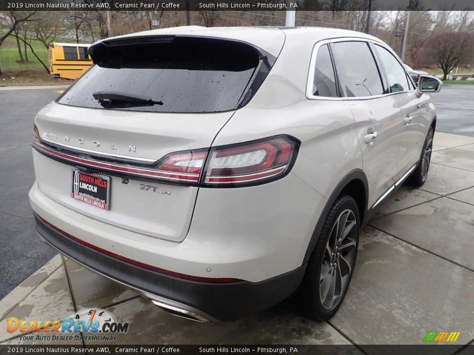 2019 Lincoln Nautilus Reserve AWD Ceramic Pearl / Coffee Photo #6