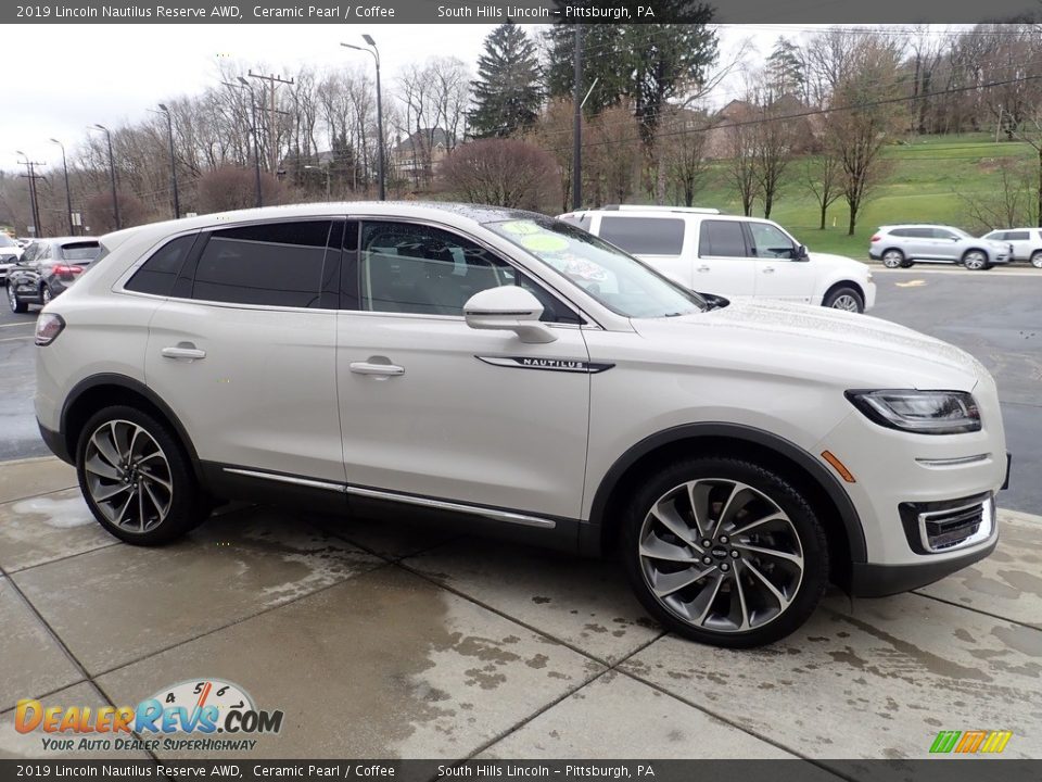 2019 Lincoln Nautilus Reserve AWD Ceramic Pearl / Coffee Photo #7