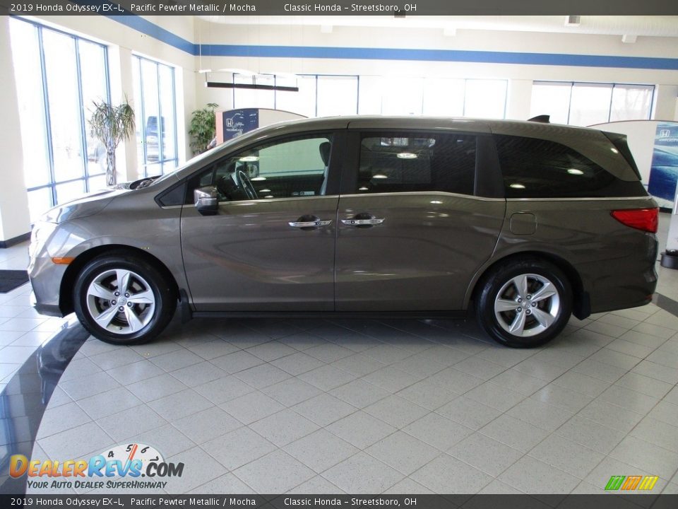 2019 Honda Odyssey EX-L Pacific Pewter Metallic / Mocha Photo #10