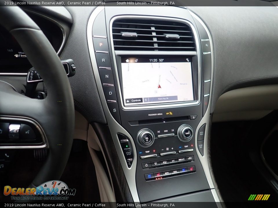 2019 Lincoln Nautilus Reserve AWD Ceramic Pearl / Coffee Photo #22