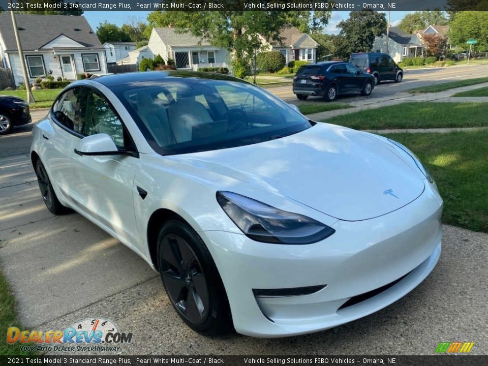 Pearl White Multi-Coat 2021 Tesla Model 3 Standard Range Plus Photo #4