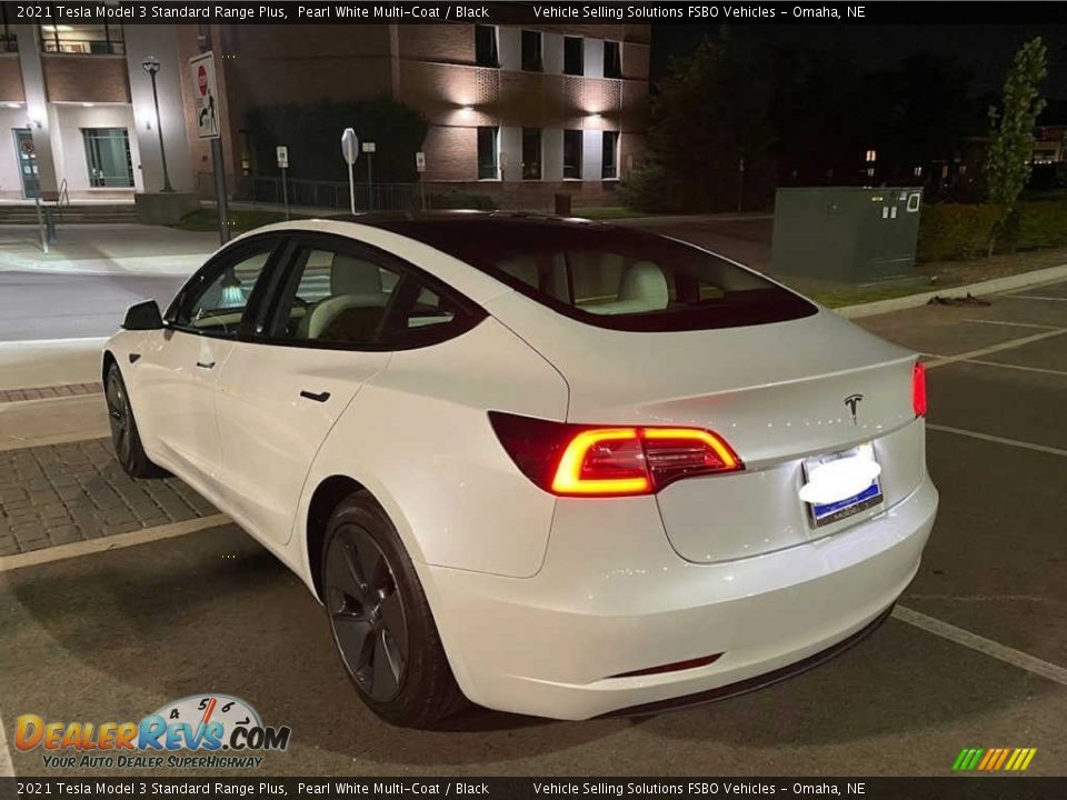 2021 Tesla Model 3 Standard Range Plus Pearl White Multi-Coat / Black Photo #9