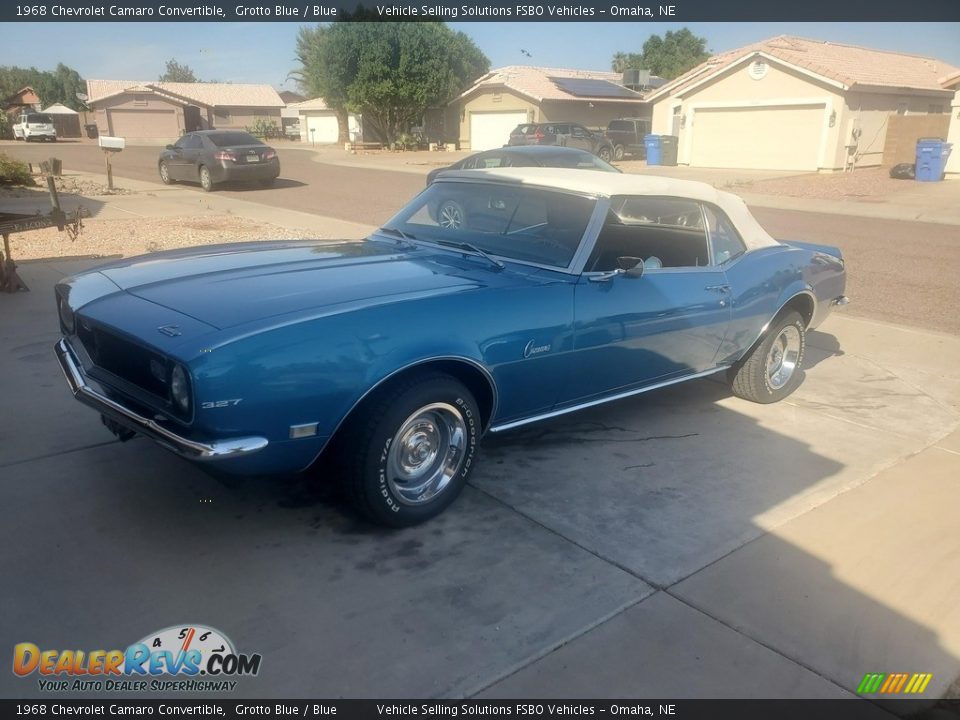 Grotto Blue 1968 Chevrolet Camaro Convertible Photo #1