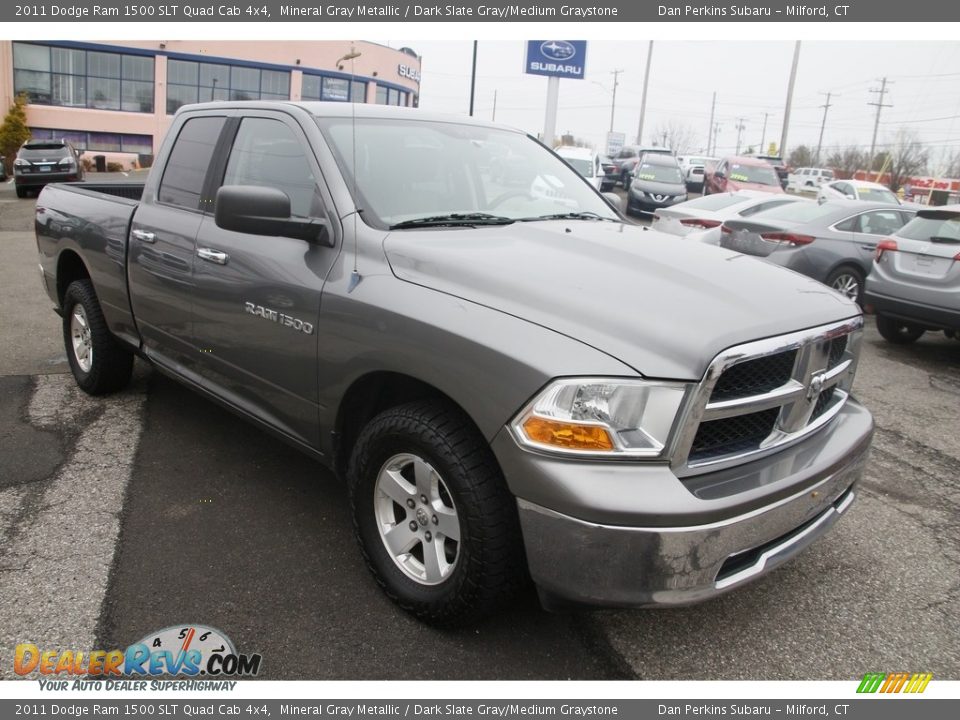2011 Dodge Ram 1500 SLT Quad Cab 4x4 Mineral Gray Metallic / Dark Slate Gray/Medium Graystone Photo #3