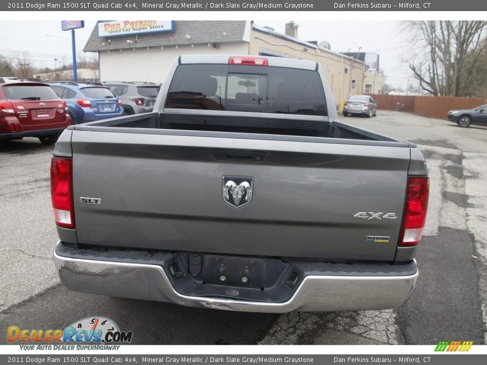 2011 Dodge Ram 1500 SLT Quad Cab 4x4 Mineral Gray Metallic / Dark Slate Gray/Medium Graystone Photo #6