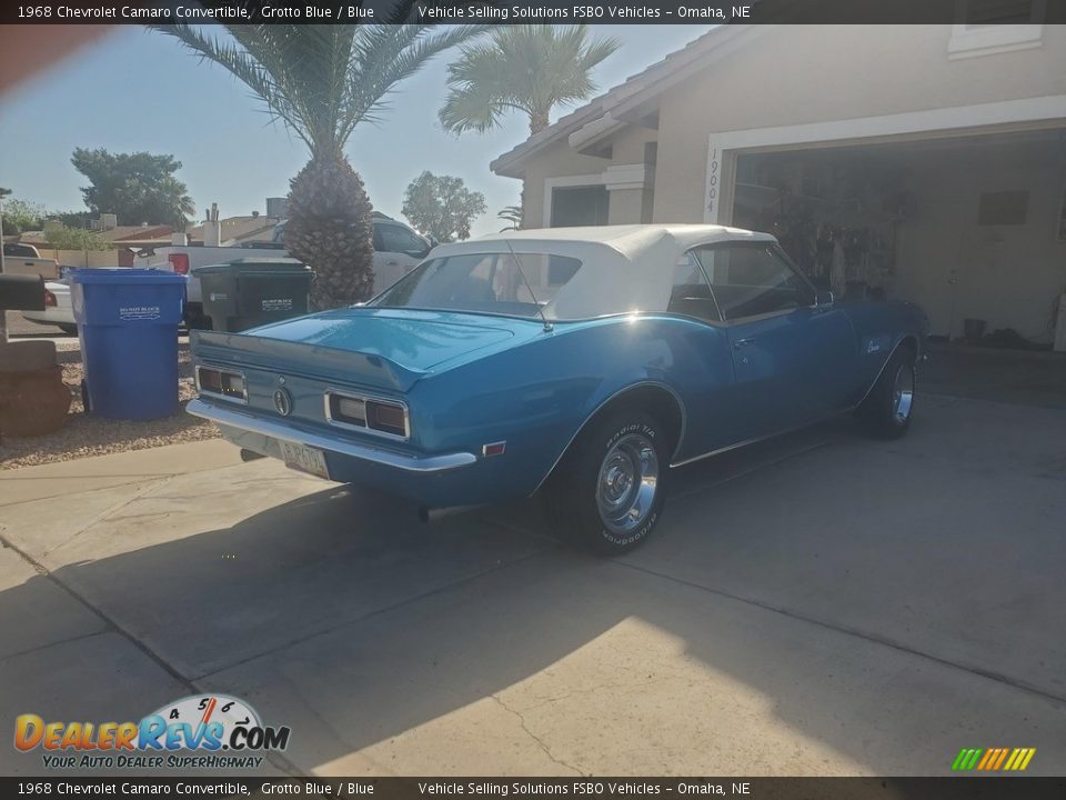 1968 Chevrolet Camaro Convertible Grotto Blue / Blue Photo #14