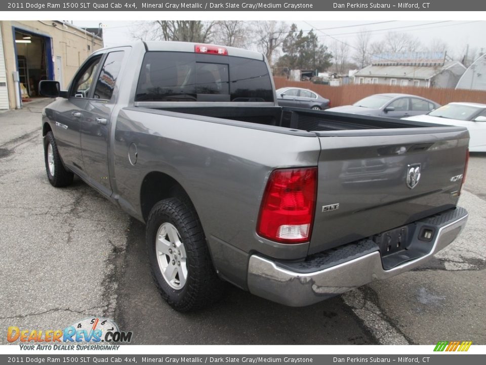 2011 Dodge Ram 1500 SLT Quad Cab 4x4 Mineral Gray Metallic / Dark Slate Gray/Medium Graystone Photo #7