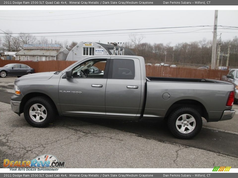 2011 Dodge Ram 1500 SLT Quad Cab 4x4 Mineral Gray Metallic / Dark Slate Gray/Medium Graystone Photo #8