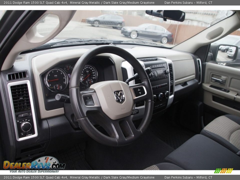 2011 Dodge Ram 1500 SLT Quad Cab 4x4 Mineral Gray Metallic / Dark Slate Gray/Medium Graystone Photo #10