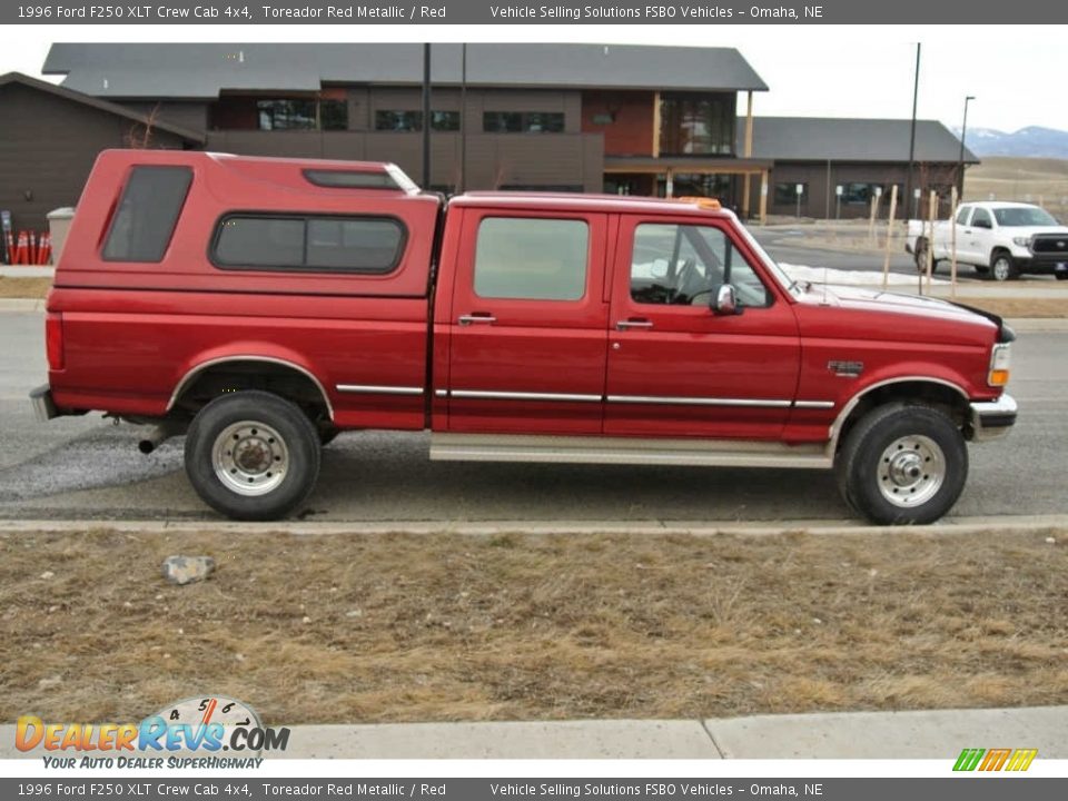 Toreador Red Metallic 1996 Ford F250 XLT Crew Cab 4x4 Photo #4