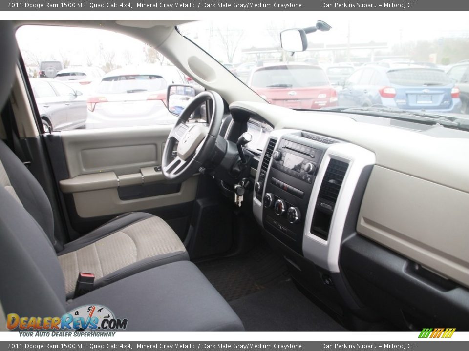 2011 Dodge Ram 1500 SLT Quad Cab 4x4 Mineral Gray Metallic / Dark Slate Gray/Medium Graystone Photo #15