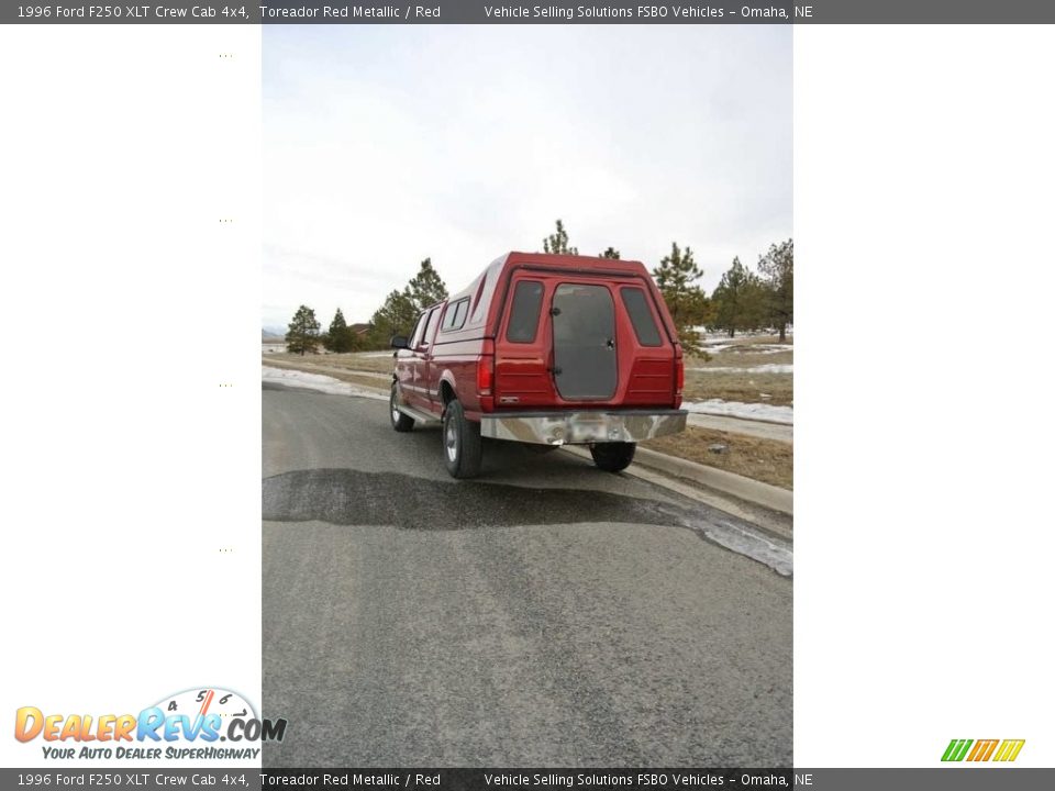 1996 Ford F250 XLT Crew Cab 4x4 Toreador Red Metallic / Red Photo #18