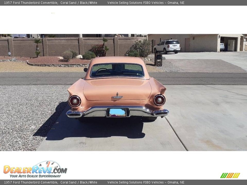 1957 Ford Thunderbird Convertible Coral Sand / Black/White Photo #7